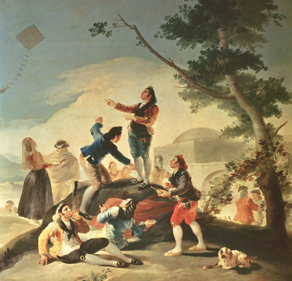 Detail of The Kite, 1777-78 by Francisco Jose de Goya y Lucientes