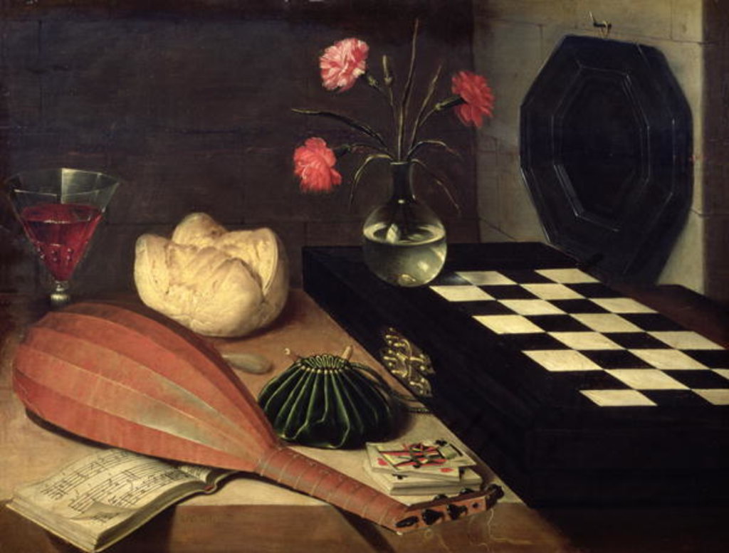 Detail of Still Life with Chess-board, 1630 by Lubin Baugin