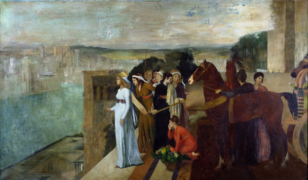 Detail of Semiramis Building Babylon, 1861 by Edgar Degas