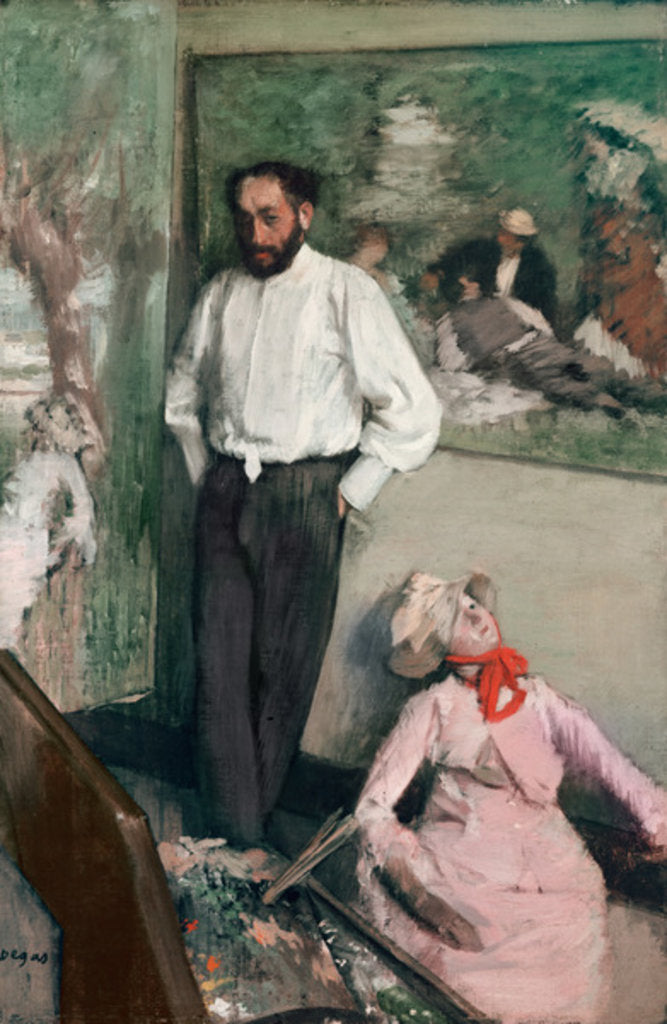 Detail of The Man and the Puppet, c.1880 by Edgar Degas