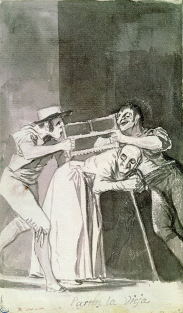 Detail of Cut the Old, c.1810 by Francisco Jose de Goya y Lucientes