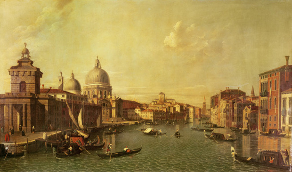 Detail of The Church of La Salute and the Grand Canal by Canaletto