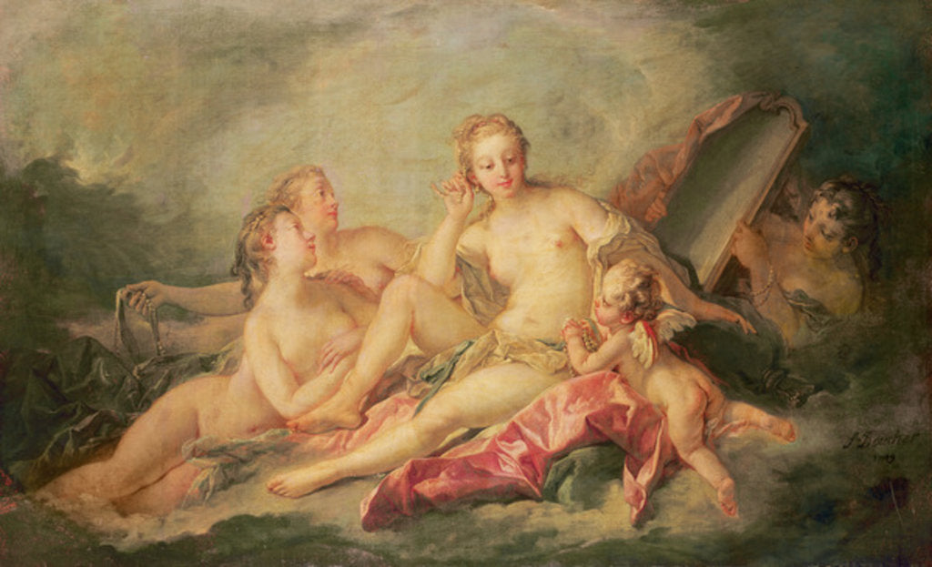 Detail of The Toilet of Venus, 1749 by Francois Boucher