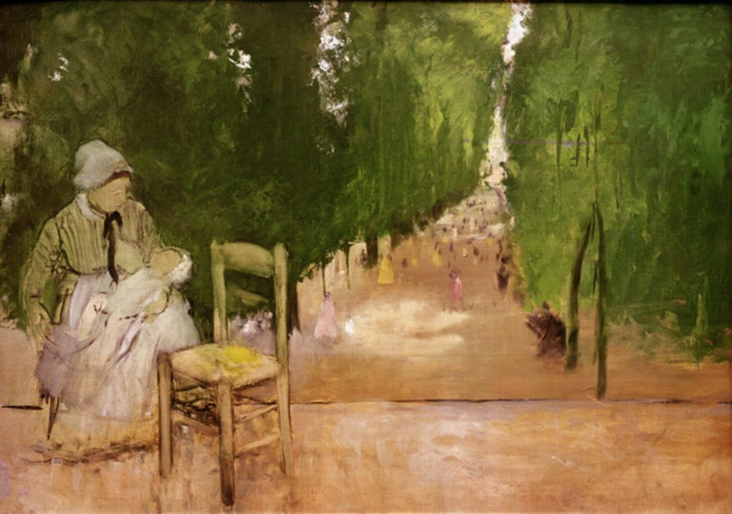 Detail of In the Jardin du Luxeumbourg by Edgar Degas