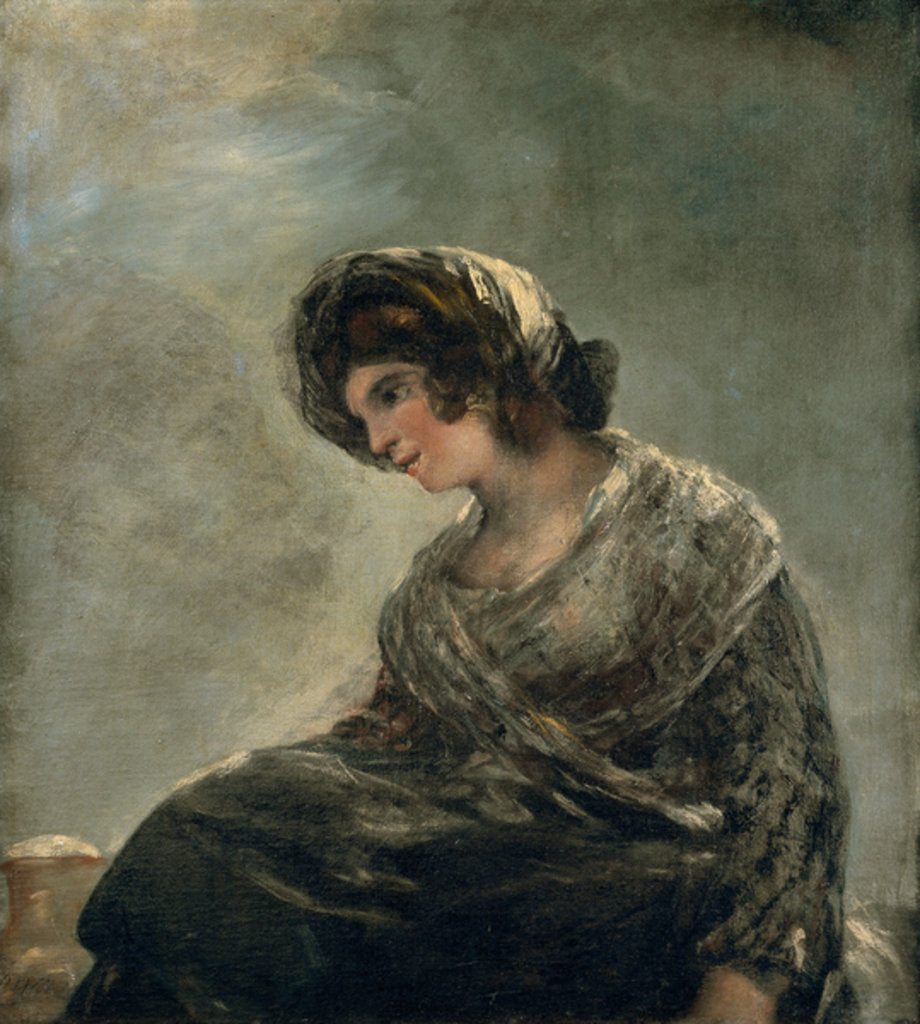 Detail of The Milkmaid of Bordeaux, c.1827 by Francisco Jose de Goya y Lucientes