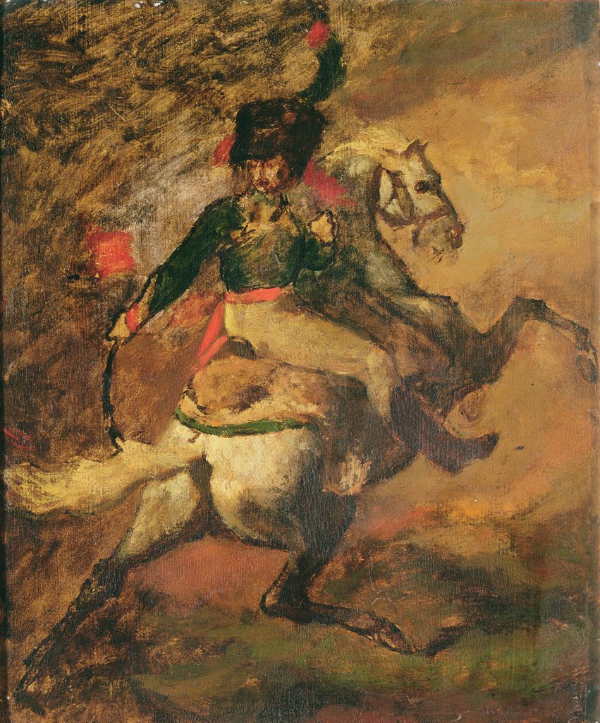 Detail of The Charging Chasseur by Theodore Gericault