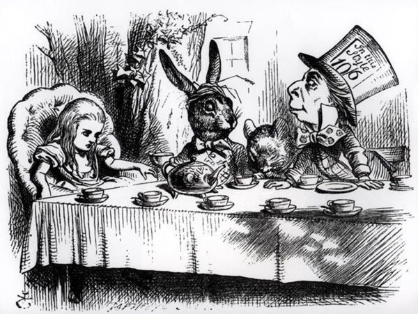 The Mad Hatter's Tea Party, 1865 posters & prints by John Tenniel