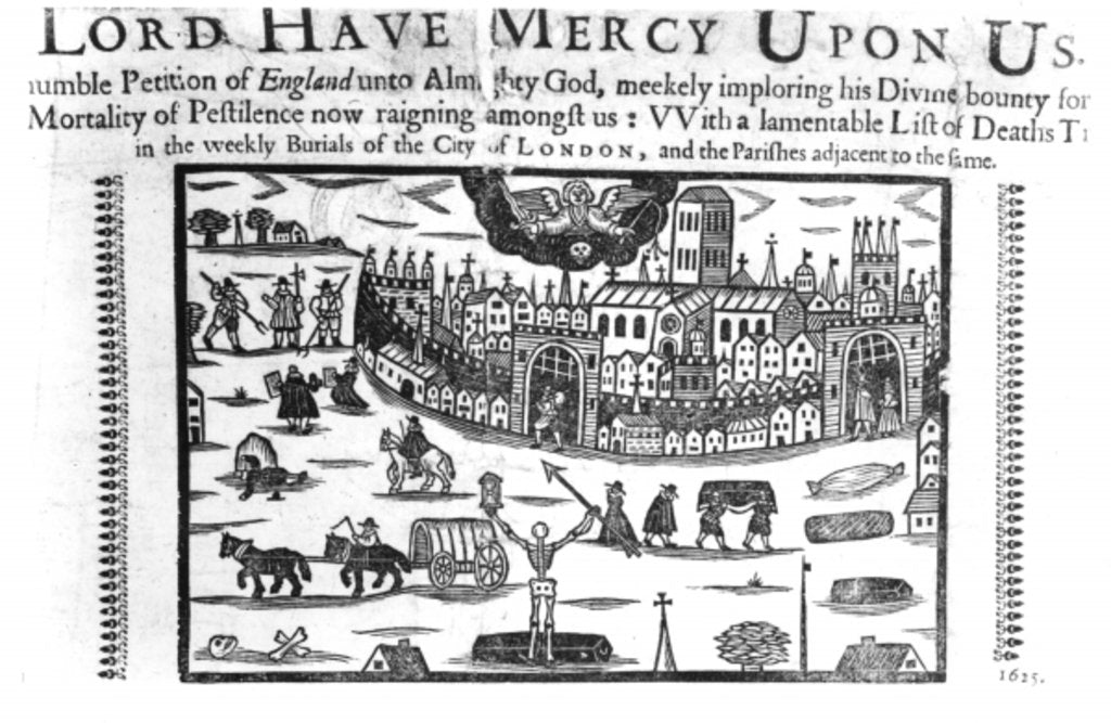 Detail of Lord Have Mercy Upon Us: The Plague in London by English School