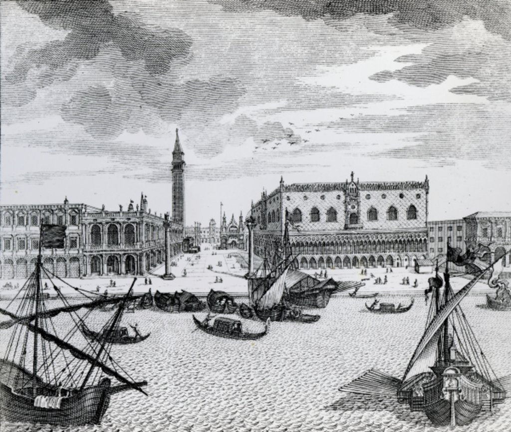 Detail of View of Piazza San Marco from the Bacino, Venice by Francesco Zucchi