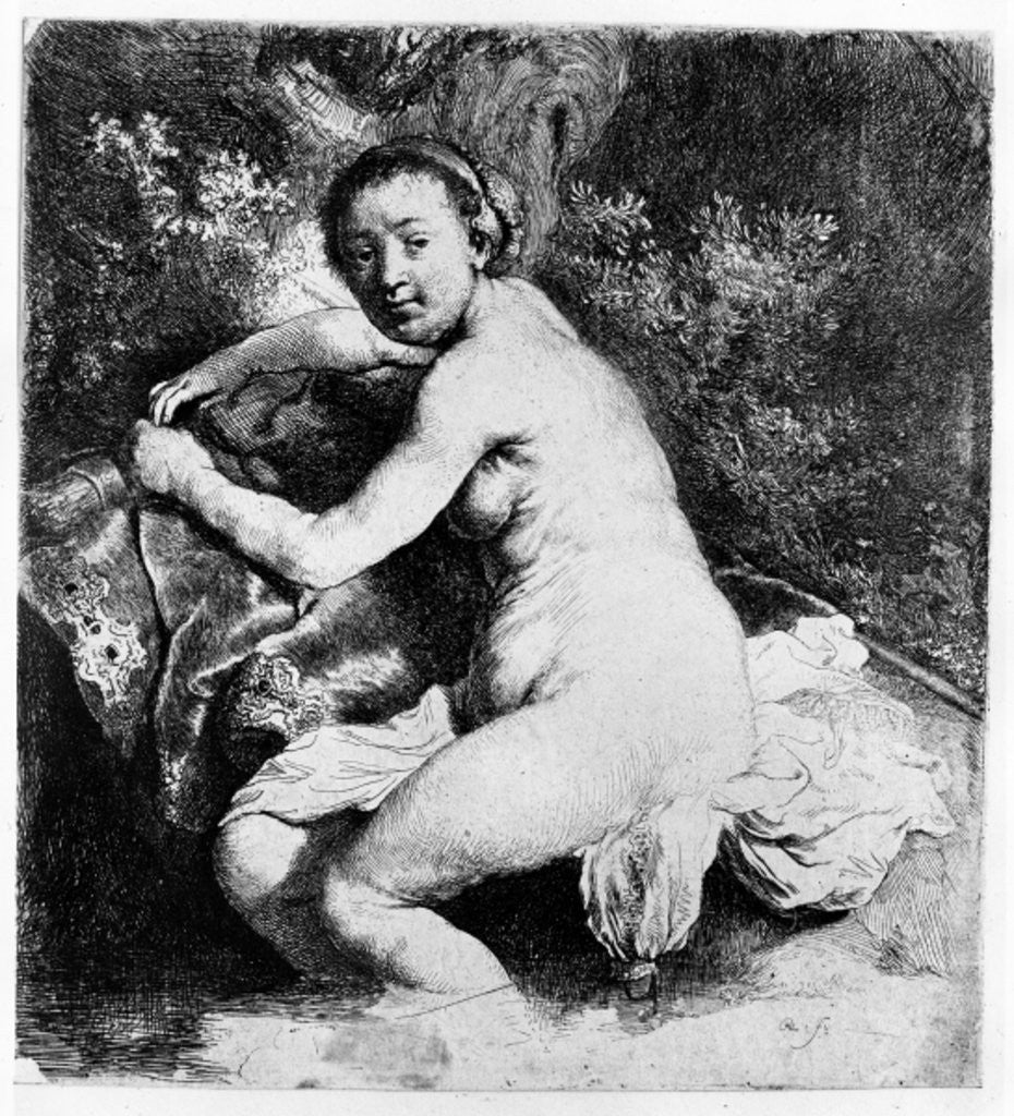 Detail of Diana at the bath by Rembrandt Harmensz. van Rijn