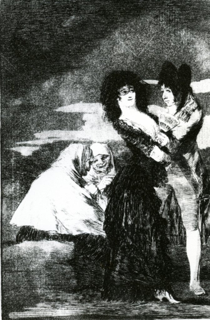 Detail of Two of a Kind by Francisco Jose de Goya y Lucientes