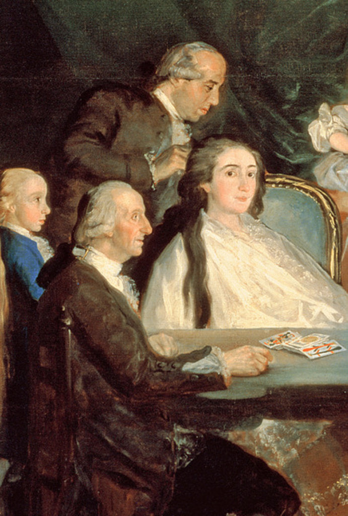 Detail of The Family of the Infante Don Luis de Borbon, 1783-84 by Francisco Jose de Goya y Lucientes