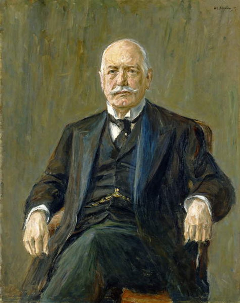 Detail of Prince Bernhard von Bulow 1917 by Max Liebermann