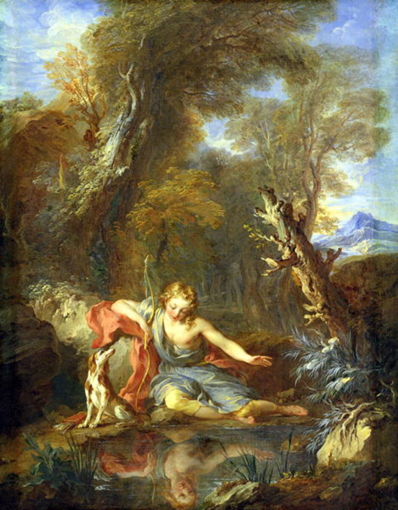 Detail of Narcissus by Francois Lemoyne