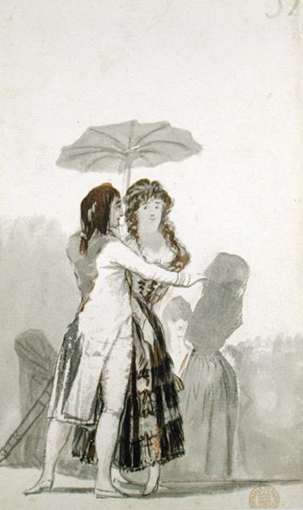 Detail of Couple with a Parasol, 1797 by Francisco Jose de Goya y Lucientes