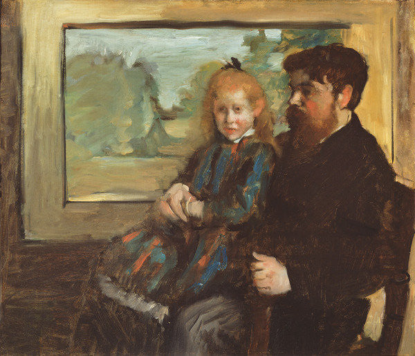 Detail of Henri Rouart and his Daughter Helene by Edgar Degas