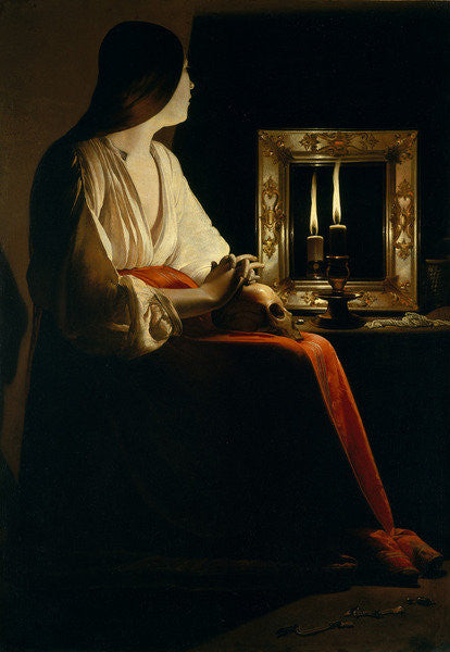 Detail of The Penitent Magdalen by Georges de la Tour