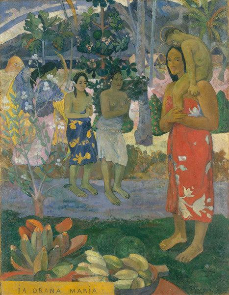 Detail of Ia Orana Maria, 1891 by Paul Gauguin