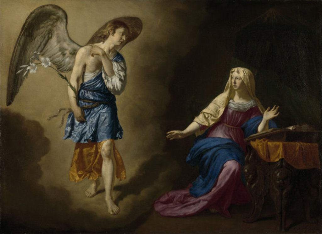 Detail of The Annunciation, 1667 by Adriaen van de Velde