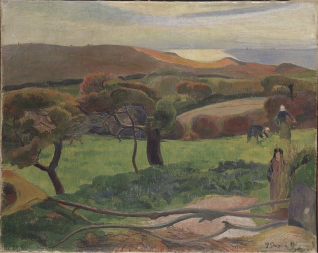 Detail of Landscape from Bretagne, 1889 by Paul Gauguin