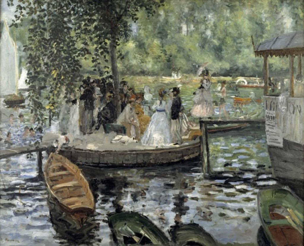 Detail of La Grenouillere, 1869 by Pierre Auguste Renoir