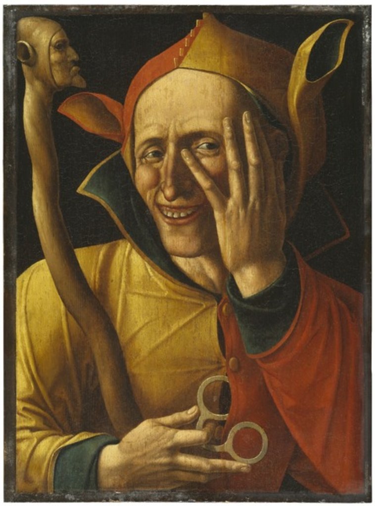 Detail of Laughing Jester by School Netherlandish