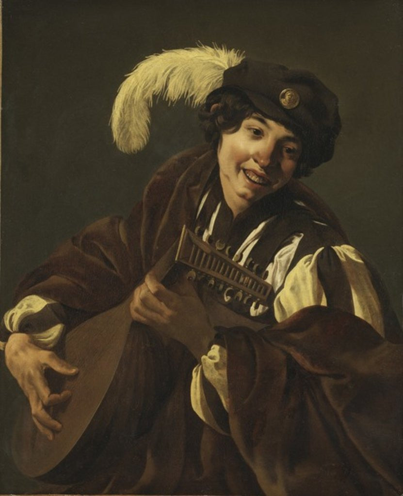 Detail of Boy playing the Lute by Hendrick Ter Brugghen