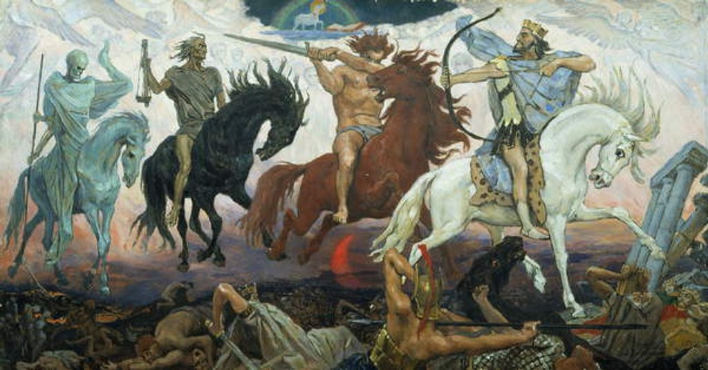 Detail of The Four Horsemen of the Apocalypse, 1887 by Victor Mikhailovich Vasnetsov