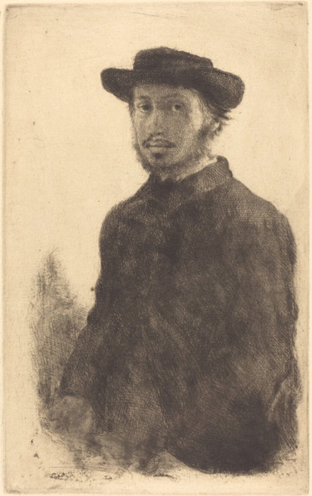 Detail of Self Portrait, c.1857 by Edgar Degas