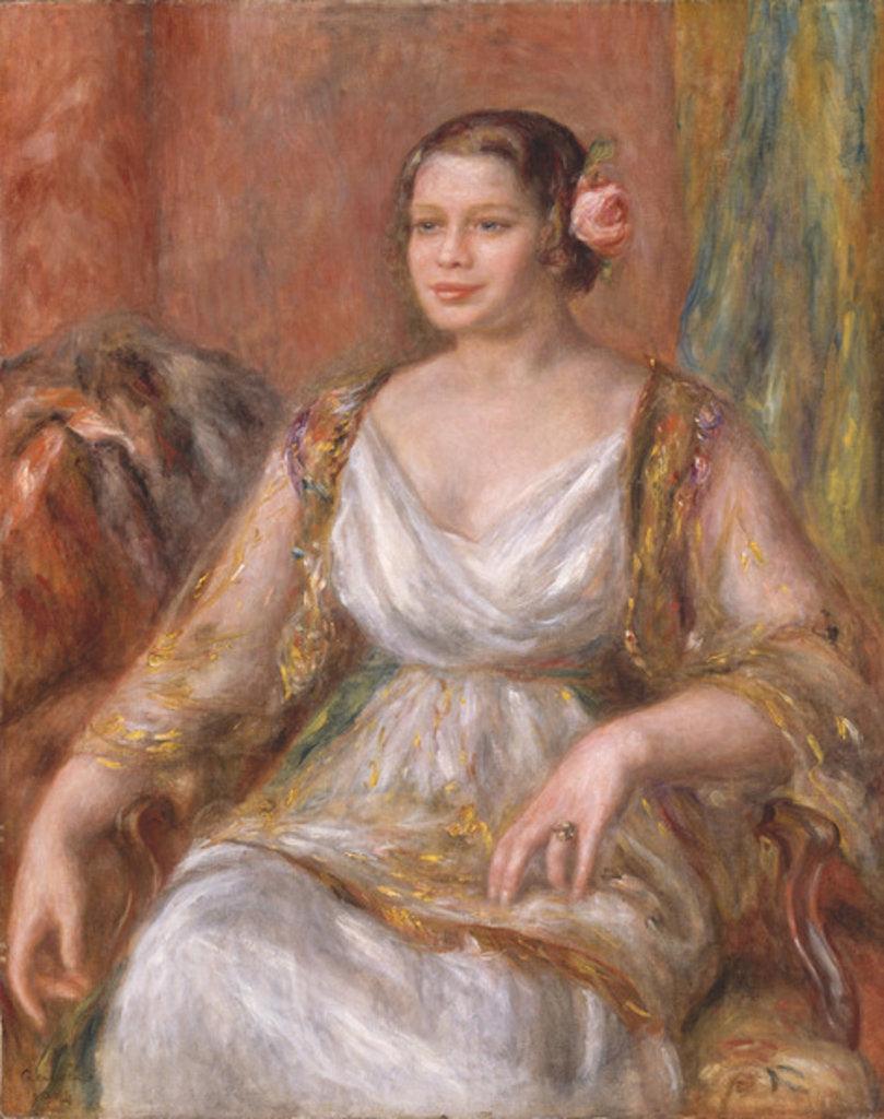 Detail of Tilla Durieux, 1914 by Pierre Auguste Renoir