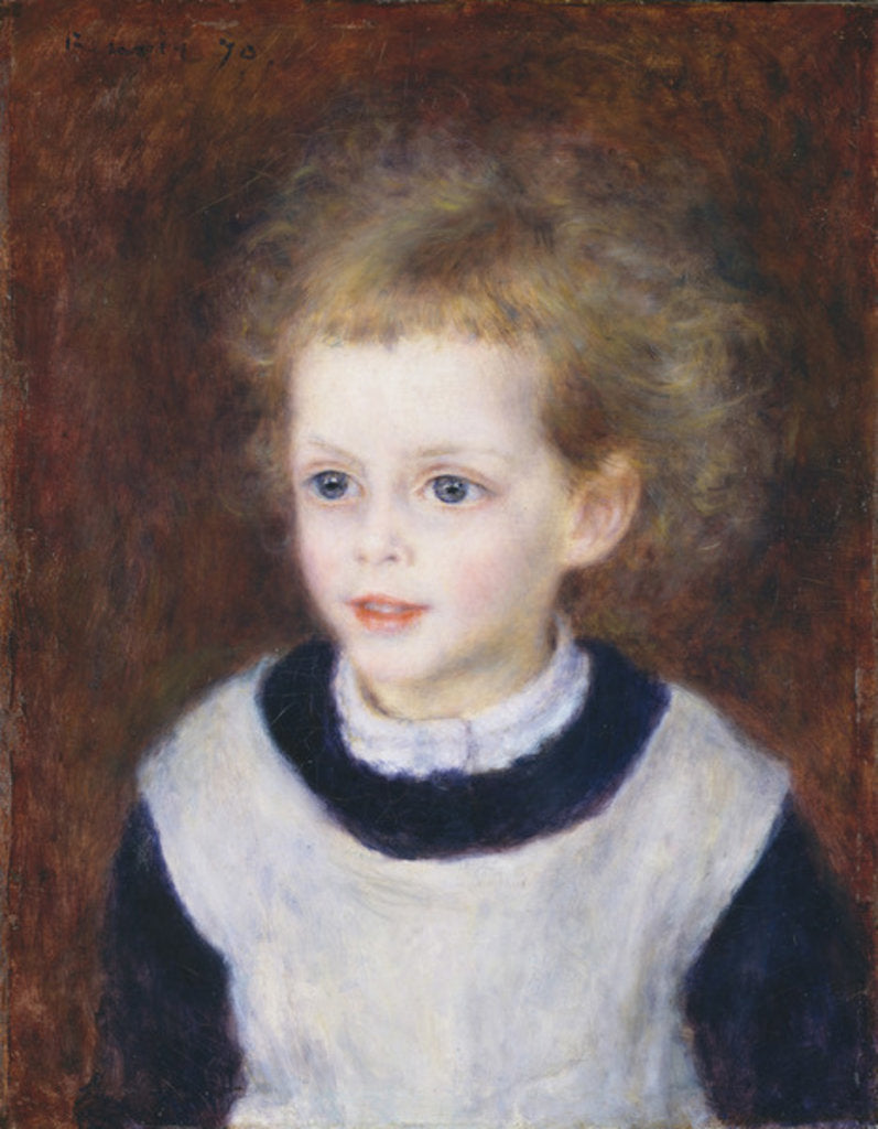 Detail of Marguerite-Thérèse Berard, 1879 by Pierre Auguste Renoir