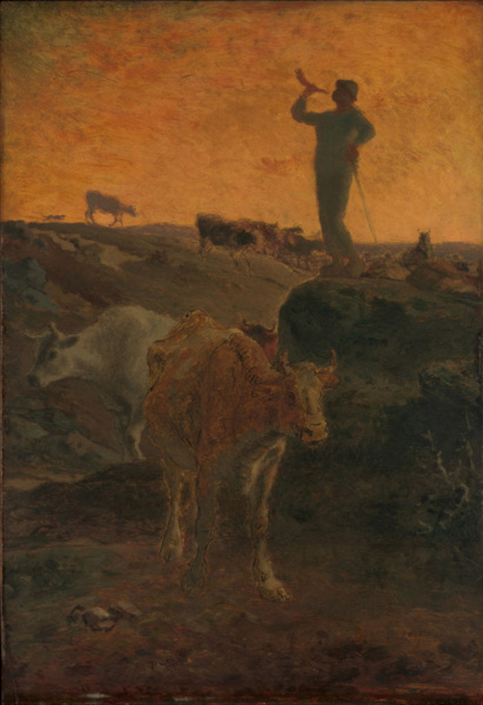 Detail of Calling the Cows Home, c.1872 by Jean-Francois Millet