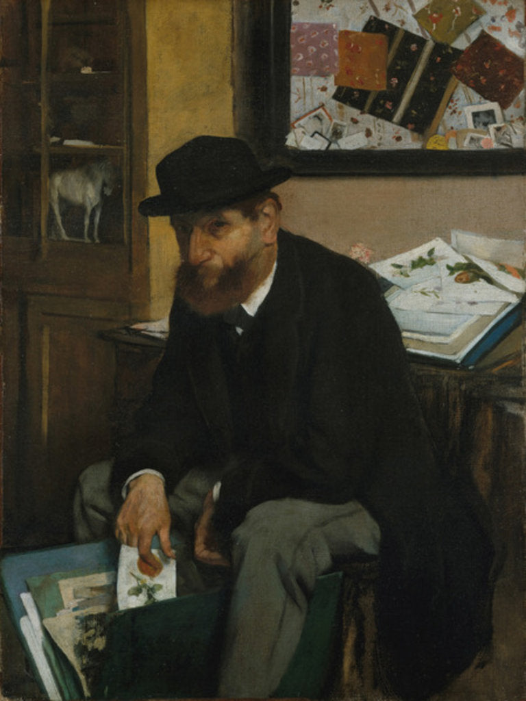 Detail of The Collector of Prints, 1866 by Edgar Degas