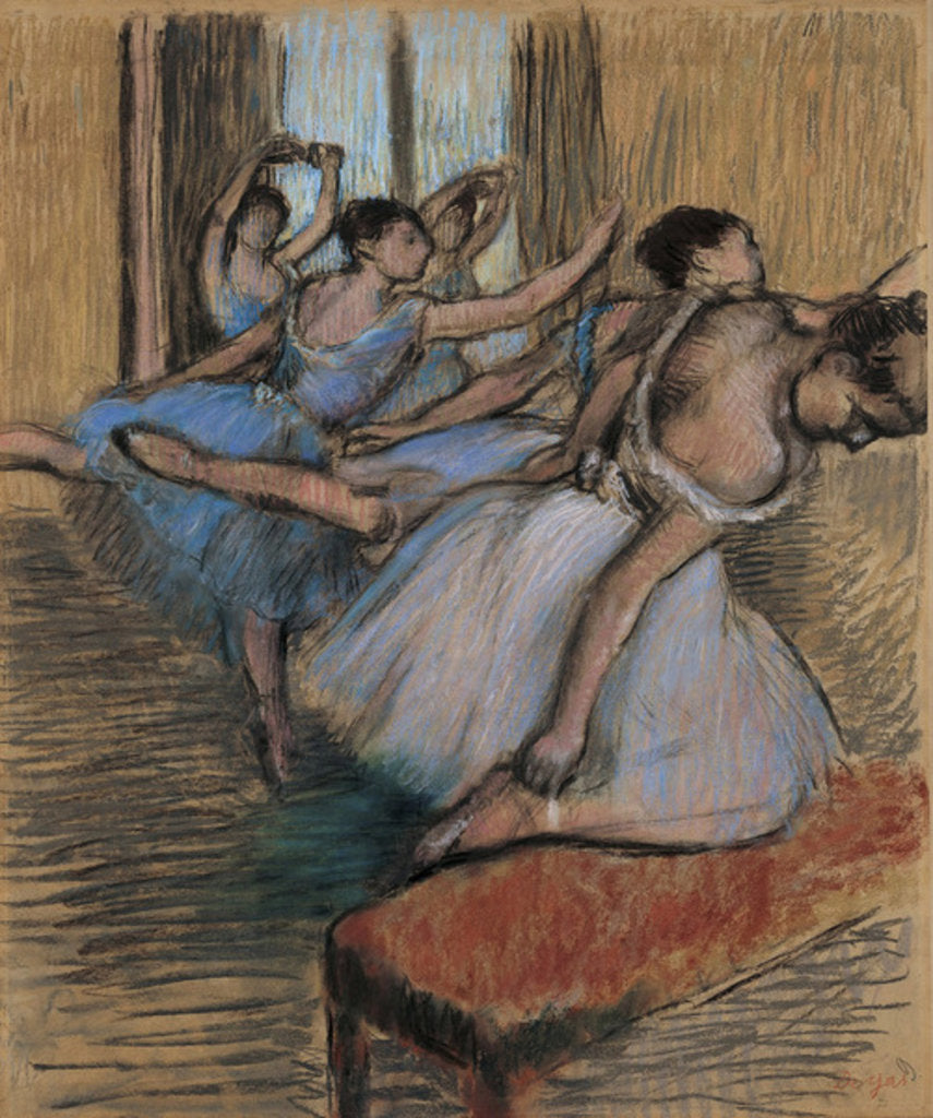 Detail of The Dancers, c.1900 by Edgar Degas