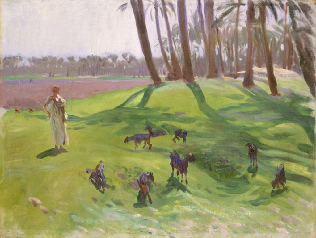 Detail of Landscape with Goatherd, 1890–91 by John Singer Sargent