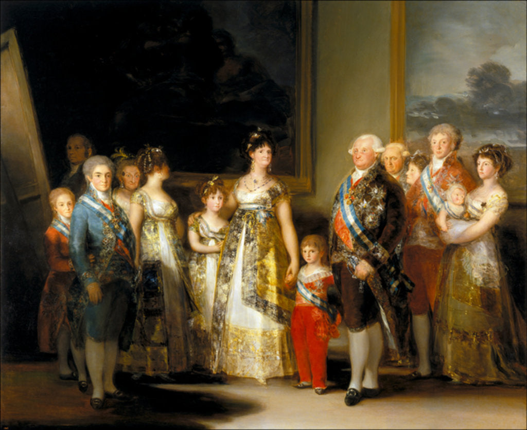 Detail of The King and Queen of Spain, Charles IV and Maria Luisa, with their family, 1800 by Francisco Jose de Goya y Lucientes