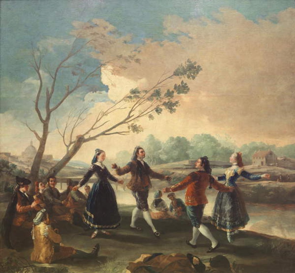 Detail of Dance on the Banks of the River Manzanares, 1777 by Francisco Jose de Goya y Lucientes