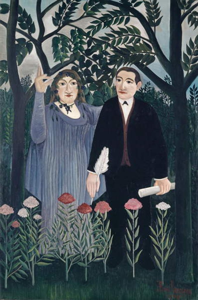 Detail of The Muse Inspiring the Poet, 1909 by Henri J.F. Rousseau