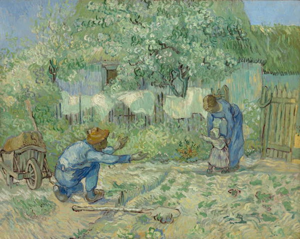 Detail of First Steps, after Millet, 1890 by Vincent van Gogh