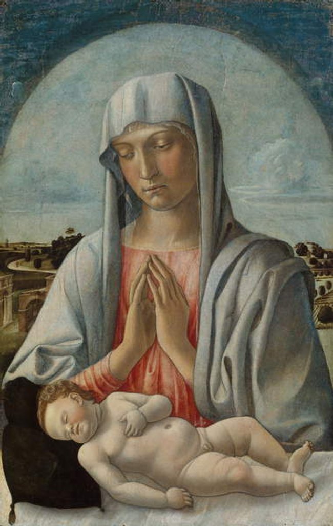 Detail of Madonna Adoring the Sleeping Child, c.1460 by Giovanni Bellini