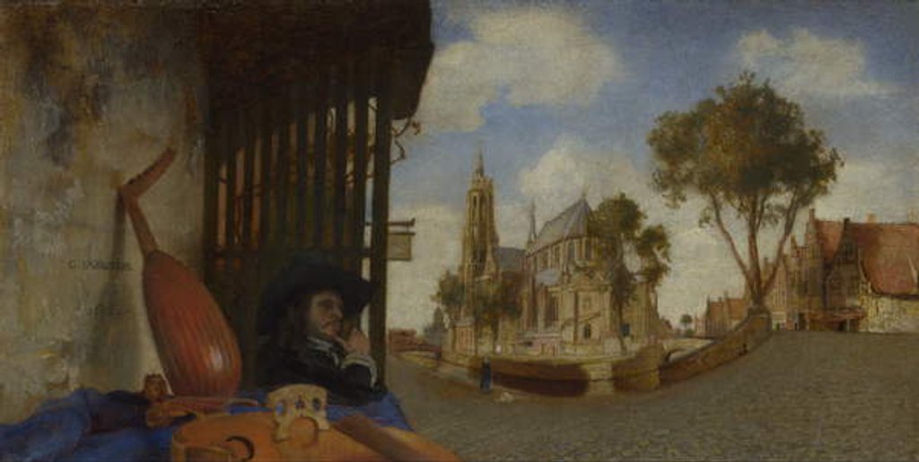 Detail of A view of Delft, 1652 by Carel Fabritius