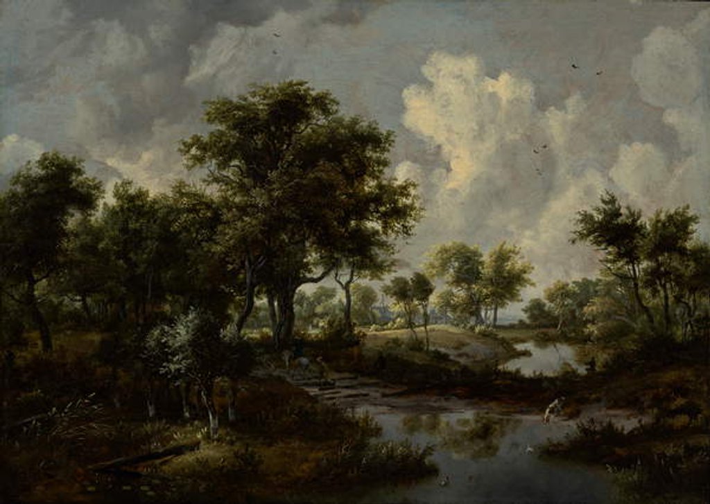 Detail of A Wooded Landscape, 1667 by Meindert Hobbema