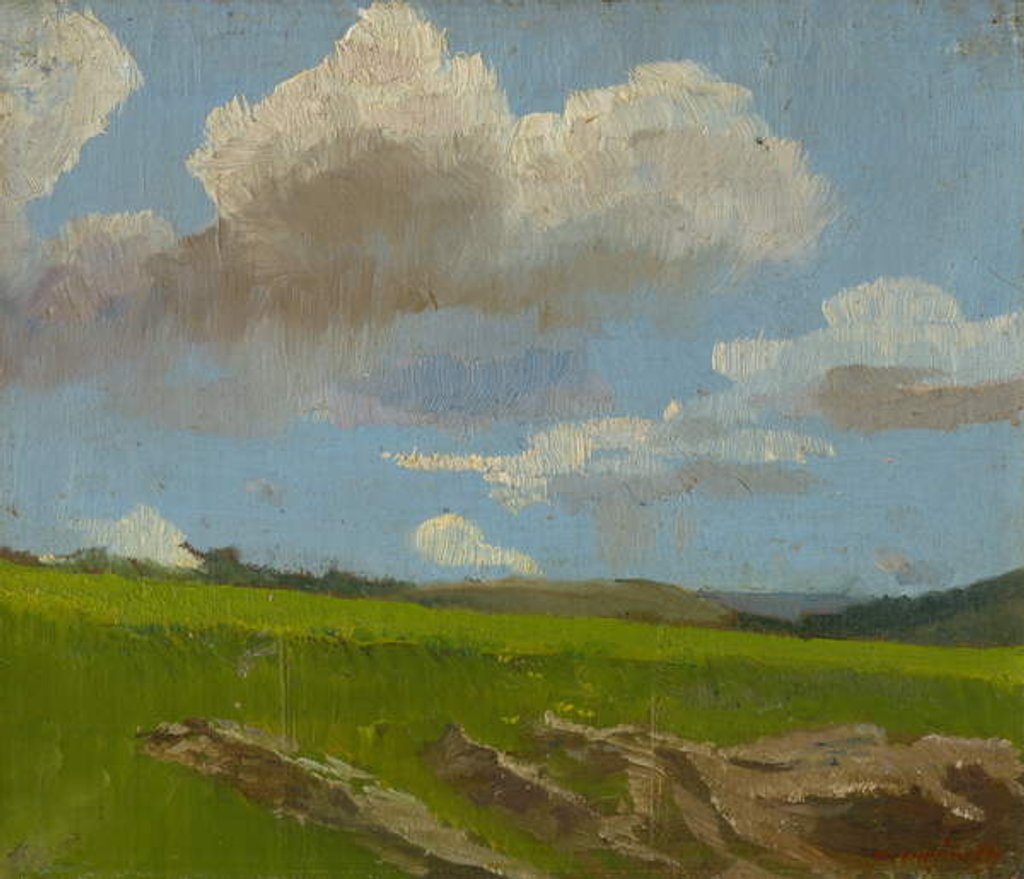 Detail of Landscape with clouds, 1890-1910 by Laszlo Mednyanszky