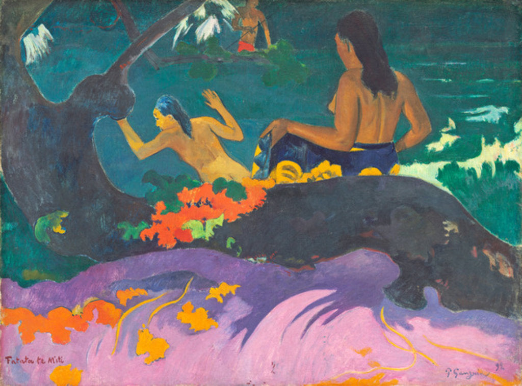 Detail of Fatata te Miti, 1892 by Paul Gauguin