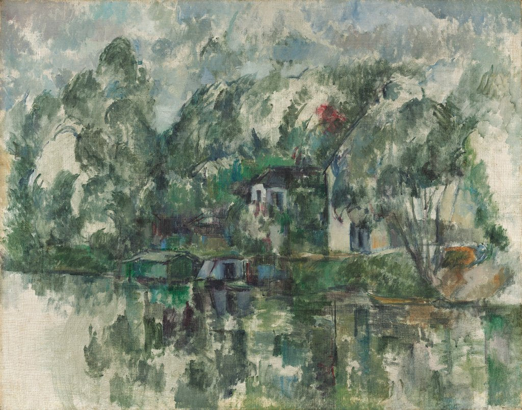 Detail of At the Water's Edge, c. 1890 by Paul Cezanne