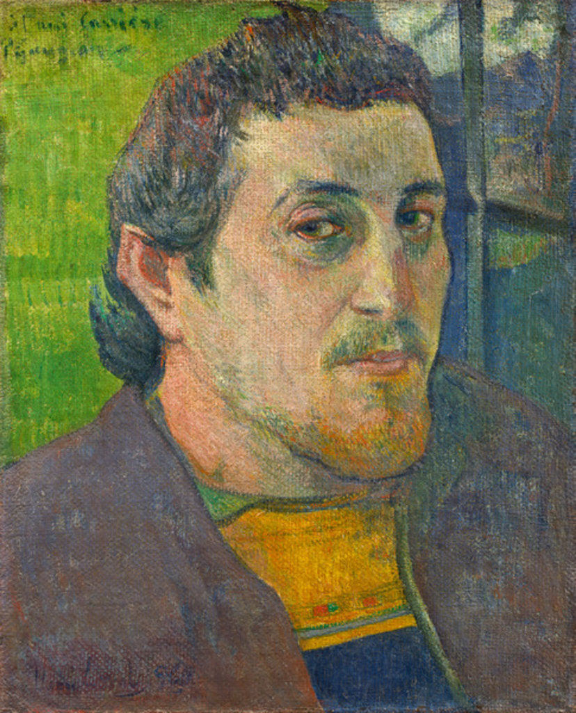 Detail of Self Portrait dedicated to Carriere, 1888-1889 by Paul Gauguin