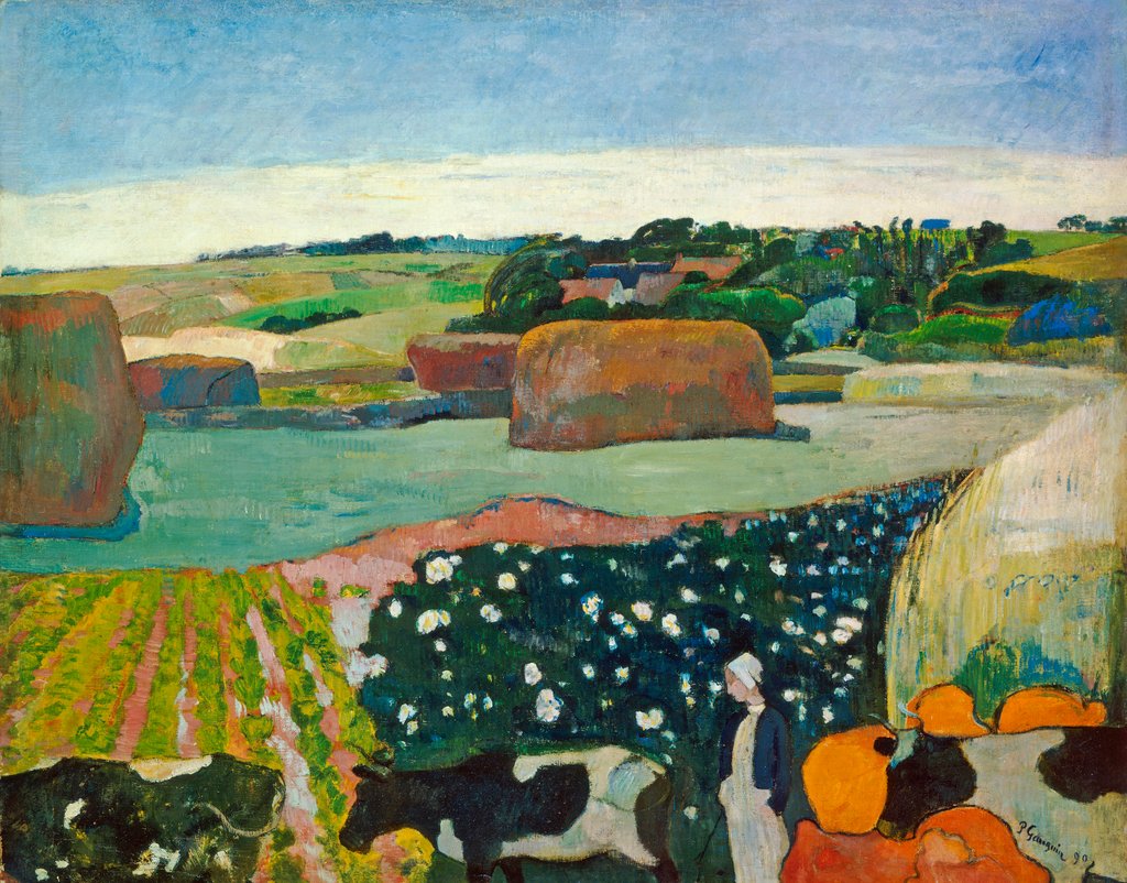 Detail of Haystacks in Brittany, 1890 by Paul Gauguin