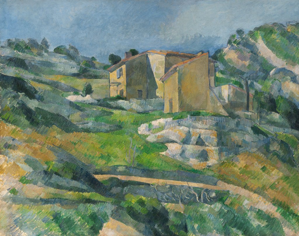 Detail of Houses in the Provence: The Riaux Valley near L'Estaque, c.1833 by Paul Cezanne