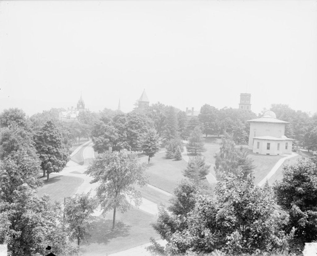 Detail of The Campus, Amherst College, 1900-06 by Detroit Publishing Co.