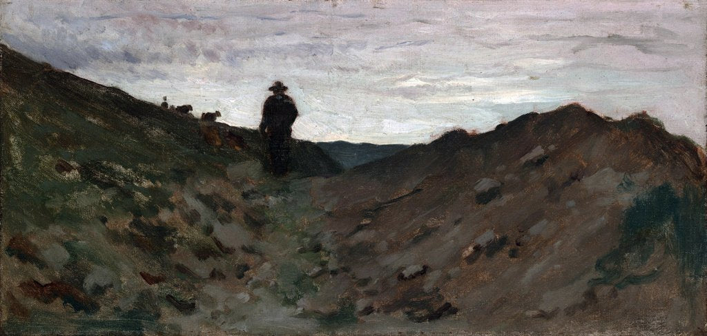 Detail of Landscape with Figure by Jean Baptiste Camille Corot